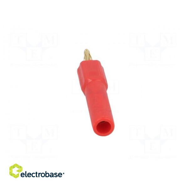 2mm banana | 10A | 30VAC | red | Plating: gold-plated | 45mm | Mat: brass image 5