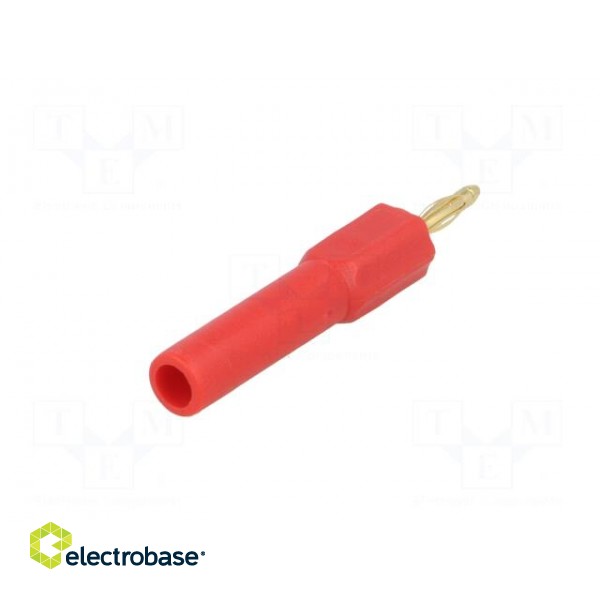 2mm banana | 10A | 30VAC | red | Plating: gold-plated | 45mm | Mat: brass image 6