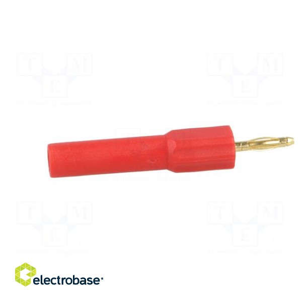 2mm banana | 10A | 30VAC | red | Plating: gold-plated | 45mm | Mat: brass image 7