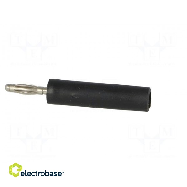 Adapter | 2mm banana | 10A | 60VDC | black | Plating: nickel plated фото 3