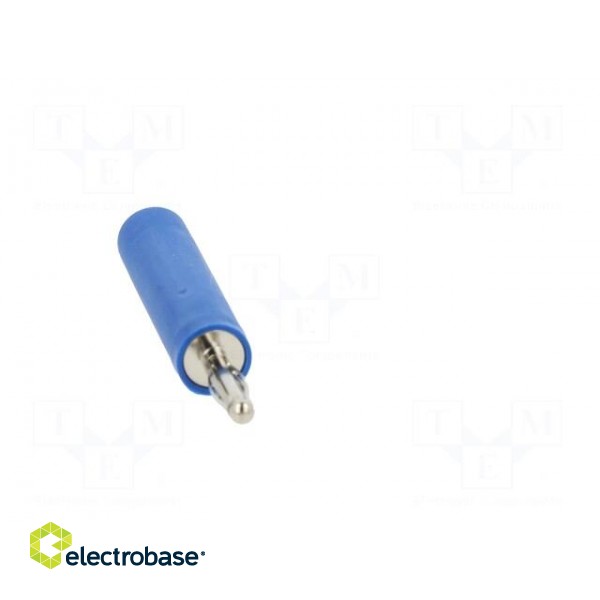 Adapter | 2mm banana | 10A | 70VDC | blue | nickel plated | 35.5mm фото 9