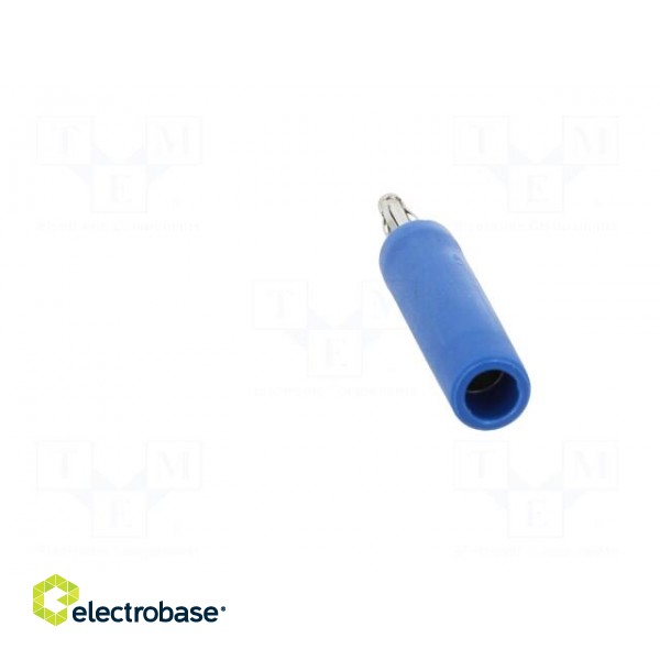 Adapter | 2mm banana | 10A | 70VDC | blue | nickel plated | 35.5mm фото 5