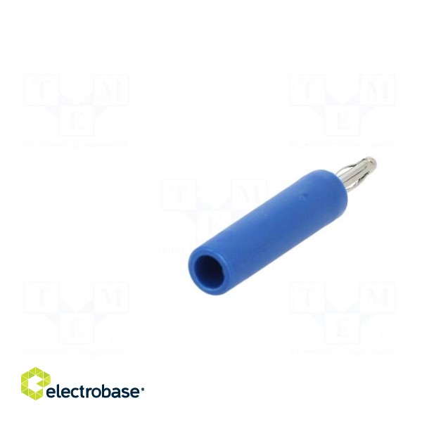 Adapter | 2mm banana | 10A | 70VDC | blue | nickel plated | 35.5mm фото 6