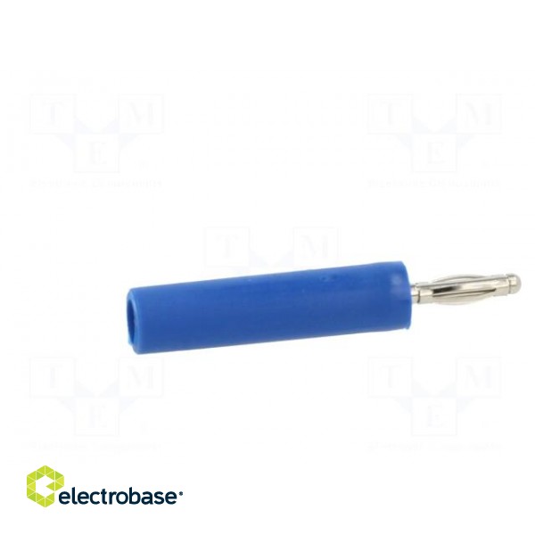 Adapter | 2mm banana | 10A | 70VDC | blue | nickel plated | 35.5mm фото 7