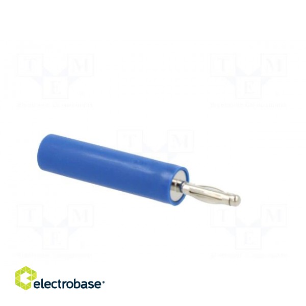 Adapter | 2mm banana | 10A | 70VDC | blue | nickel plated | 35.5mm фото 8