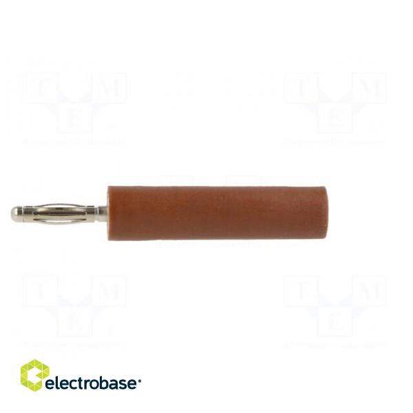 Adapter | 2mm banana | 10A | 70VDC | brown | nickel plated | 35.5mm image 3