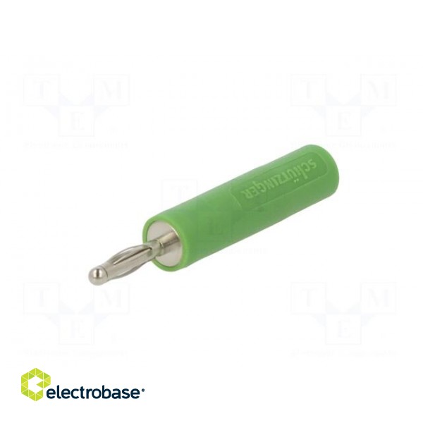 Adapter | 2mm banana | 10A | 70VDC | green | nickel plated | 35.5mm image 2