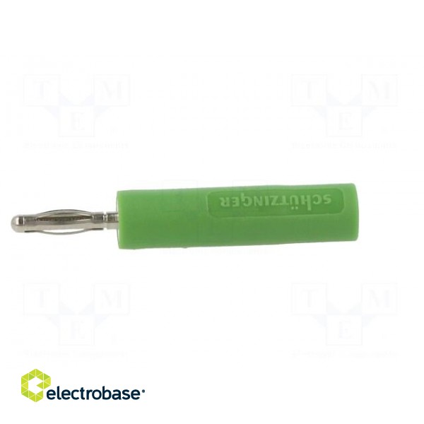 Adapter | 2mm banana | 10A | 70VDC | green | nickel plated | 35.5mm фото 3