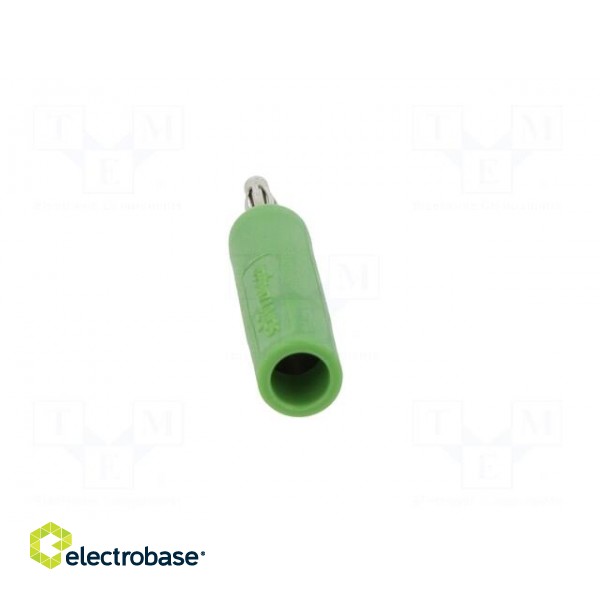 Adapter | 2mm banana | 10A | 70VDC | green | nickel plated | 35.5mm фото 5