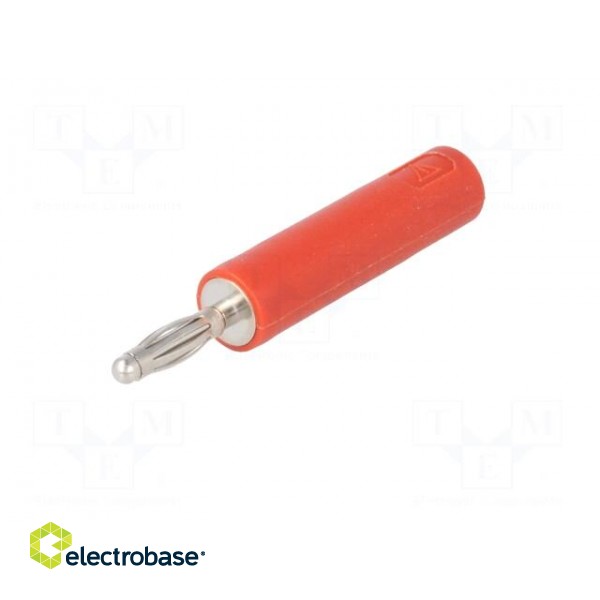 Adapter | 2mm banana | 10A | 70VDC | red | nickel plated | 35.5mm image 2