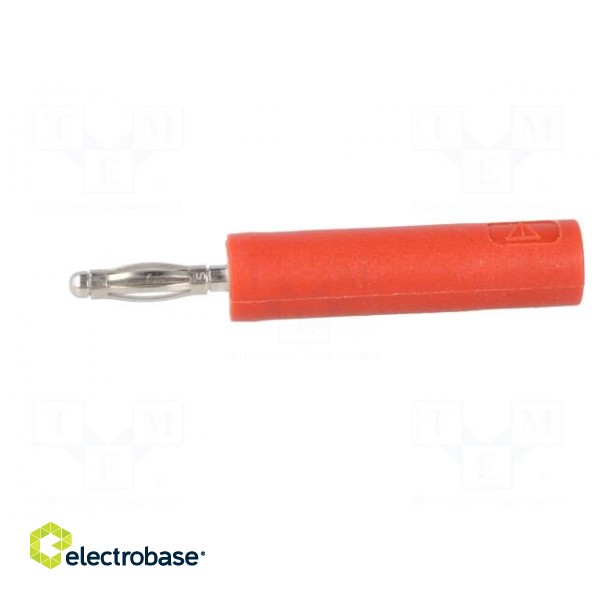 Adapter | 2mm banana | 10A | 70VDC | red | nickel plated | 35.5mm image 3