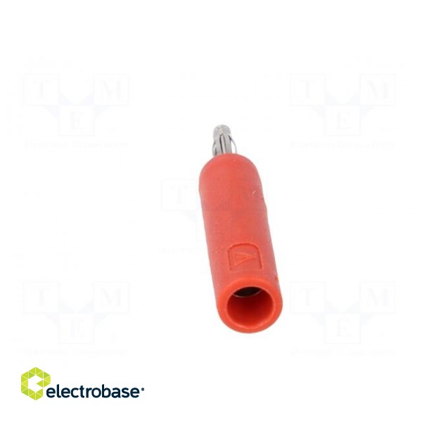 Adapter | 2mm banana | 10A | 60VDC | red | Plating: nickel plated фото 5