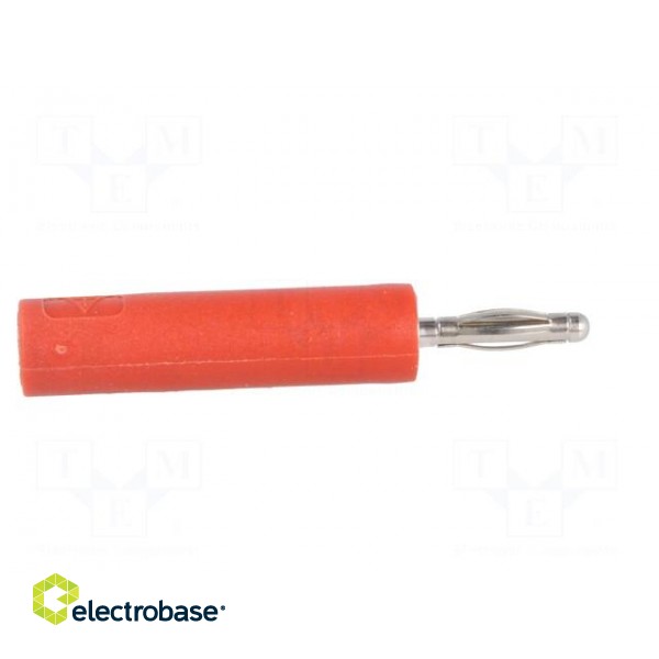 Adapter | 2mm banana | 10A | 60VDC | red | Plating: nickel plated фото 7