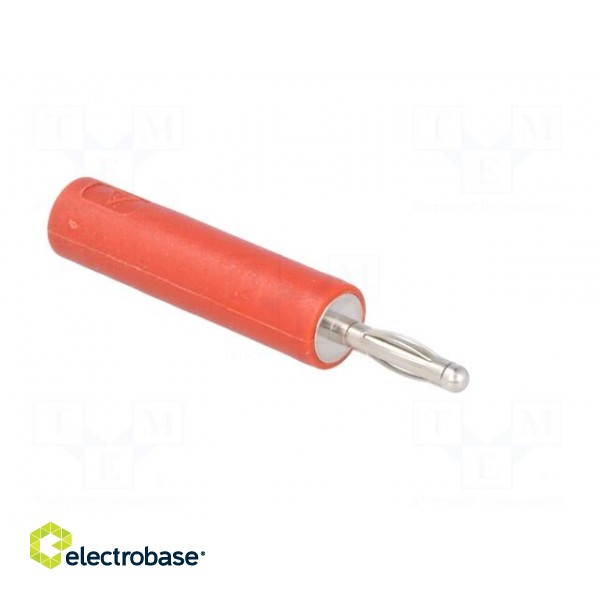 Adapter | 2mm banana | 10A | 60VDC | red | Plating: nickel plated фото 8