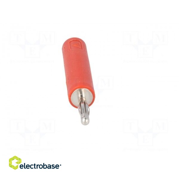 Adapter | 2mm banana | 10A | 60VDC | red | Plating: nickel plated фото 9