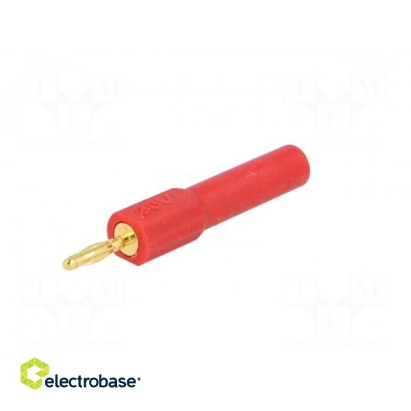 Adapter | 2mm banana | 36A | 60VDC | red | Plating: gold-plated | 44.5mm paveikslėlis 2
