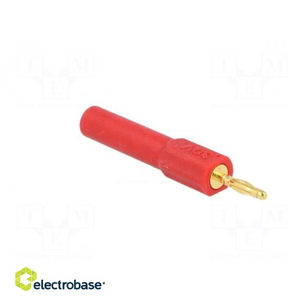 Adapter | 2mm banana | 36A | 60VDC | red | Plating: gold-plated | 44.5mm paveikslėlis 8
