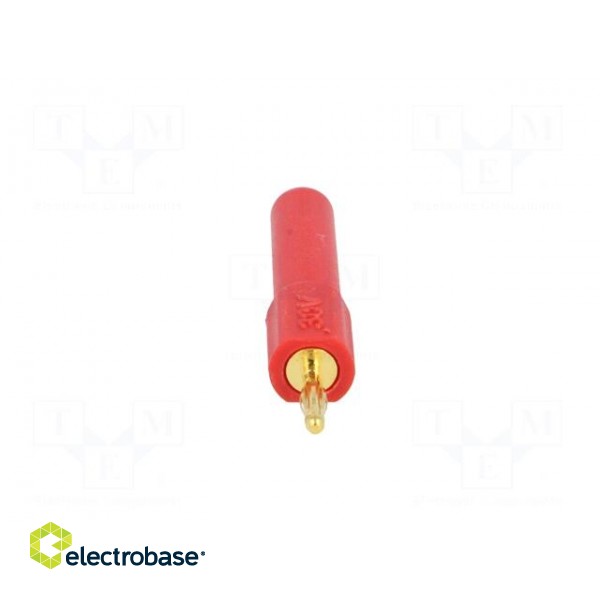 Adapter | 2mm banana | 36A | 60VDC | red | Plating: gold-plated | 44.5mm paveikslėlis 9