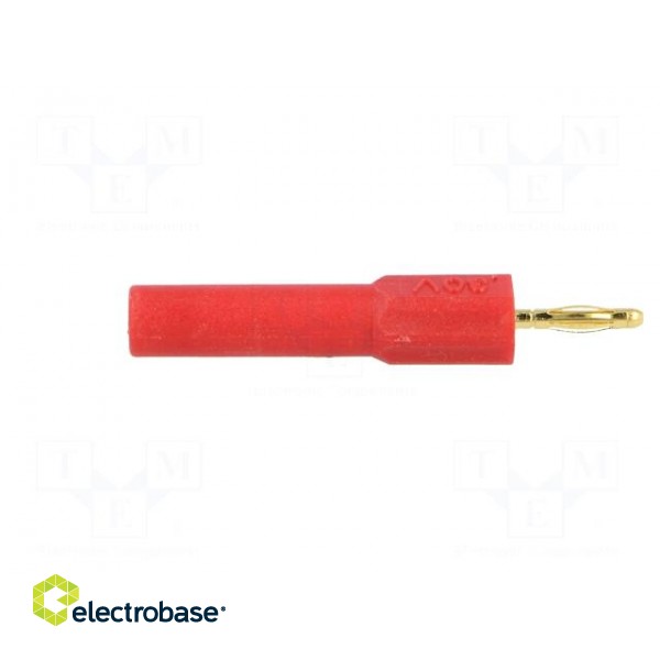 Adapter | 2mm banana | 36A | 60VDC | red | Plating: gold-plated | 44.5mm paveikslėlis 7