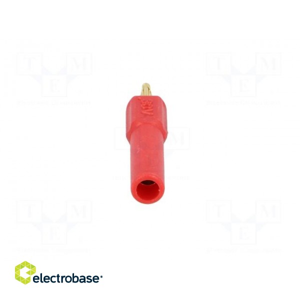 Adapter | 2mm banana | 36A | 60VDC | red | Plating: gold-plated | 44.5mm image 5