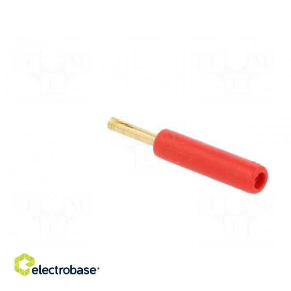 Adapter | 2mm banana | red | gold-plated | 28.5mm | Type: non-insulated фото 4