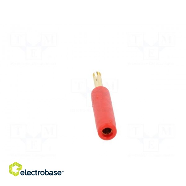 Adapter | 2mm banana | red | gold-plated | 28.5mm | Type: non-insulated фото 5