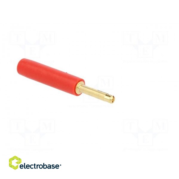 Adapter | 2mm banana | red | gold-plated | 28.5mm | Type: non-insulated фото 8