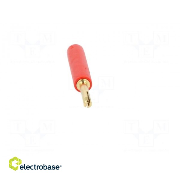 Adapter | 2mm banana | red | gold-plated | 28.5mm | Type: non-insulated фото 9
