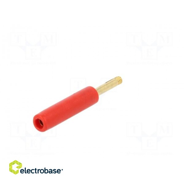 Adapter | 2mm banana | red | gold-plated | 28.5mm | Type: non-insulated фото 6