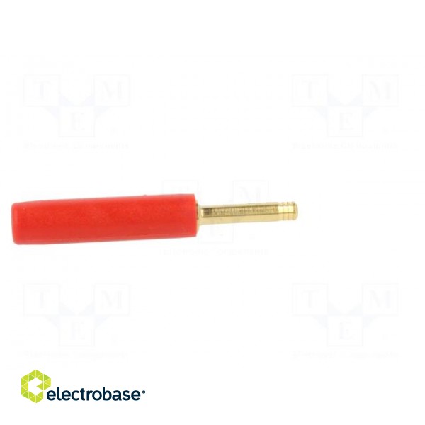 Adapter | 2mm banana | red | gold-plated | 28.5mm | Type: non-insulated фото 7