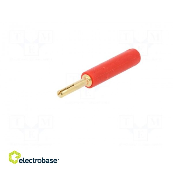 Adapter | 2mm banana | red | gold-plated | 28.5mm | Type: non-insulated фото 2
