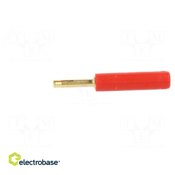Adapter | 2mm banana | red | gold-plated | 28.5mm | Type: non-insulated фото 3