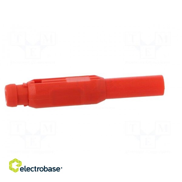 Connector: 1,5mm banana | plug | red | Connection: soldered | L: 39.7mm image 7