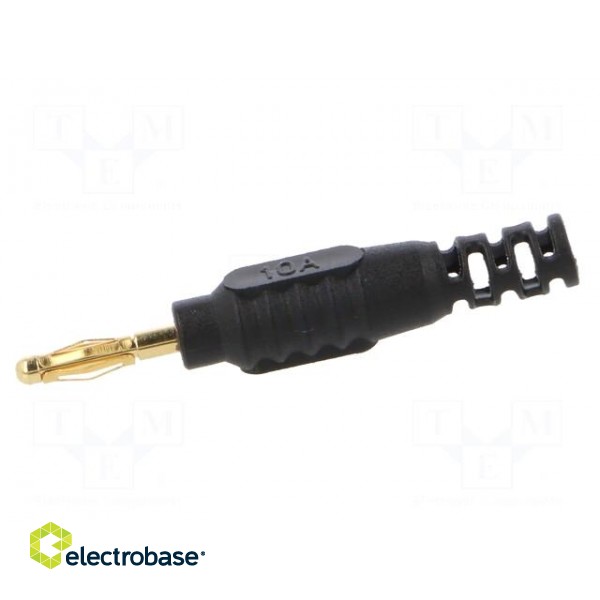 Plug | 2mm banana | 10A | 30VAC | 60VDC | black | Connection: soldering image 3