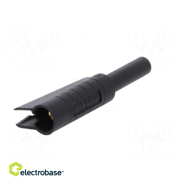Plug | 2mm banana | 10A | 30VAC | 60VDC | black | Connection: soldering image 6