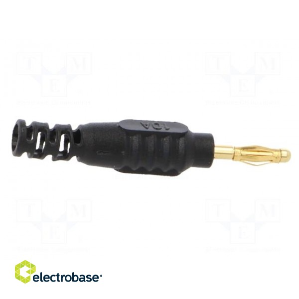 Plug | 2mm banana | 10A | 30VAC | 60VDC | black | Connection: soldering фото 7