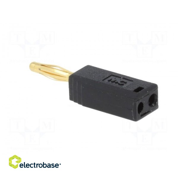 Plug | 2mm banana | 10A | 30VAC | 60VDC | black | gold-plated | 0.5mm2 image 4