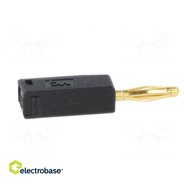 Plug | 2mm banana | 10A | 30VAC | 60VDC | black | gold-plated | 0.5mm2 image 7