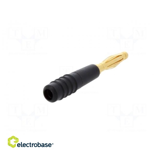 Plug | 2mm banana | 10A | 60V | black | Plating: gold-plated | 0.5mm2 фото 6