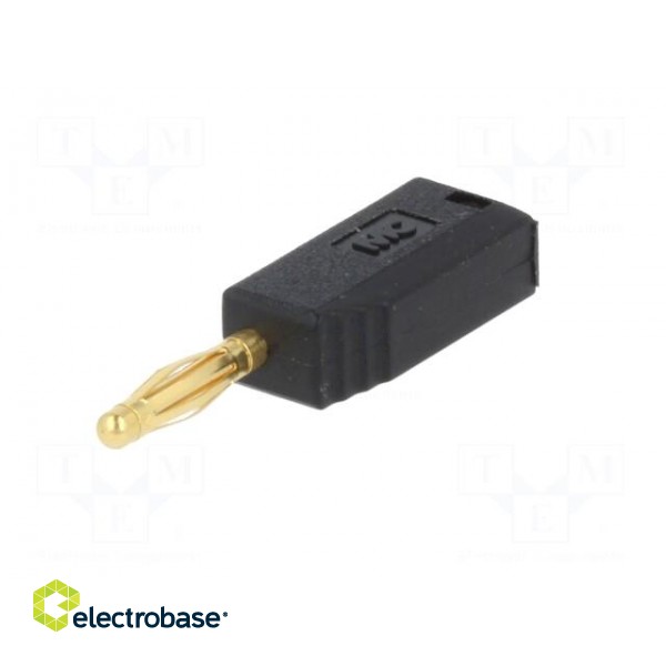 Plug | 2mm banana | 10A | 30VAC | 60VDC | black | gold-plated | 0.5mm2 image 2