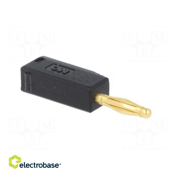 Plug | 2mm banana | 10A | 60V | black | Plating: gold-plated | 0.5mm2 image 8