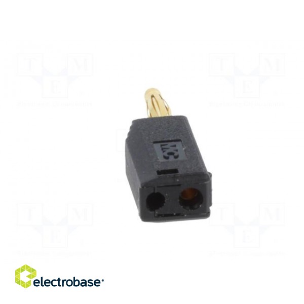 Plug | 2mm banana | 10A | 30VAC | 60VDC | black | gold-plated | 0.5mm2 image 5