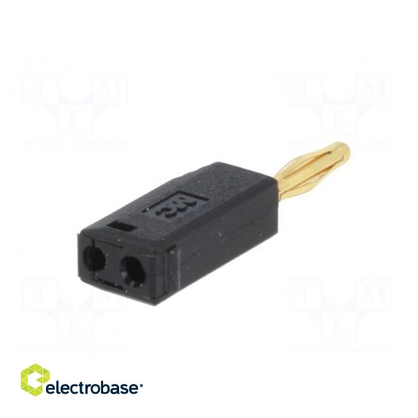 Plug | 2mm banana | 10A | 30VAC | 60VDC | black | gold-plated | 0.5mm2 image 6
