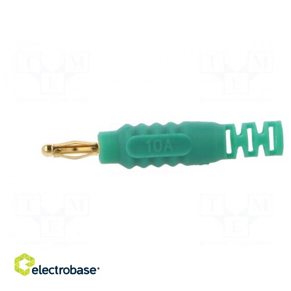 Plug | 2mm banana | 10A | 30VAC | 60VDC | green | Connection: soldered image 3