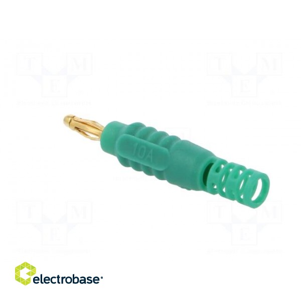 Plug | 2mm banana | 10A | 30VAC | 60VDC | green | Connection: soldering image 4
