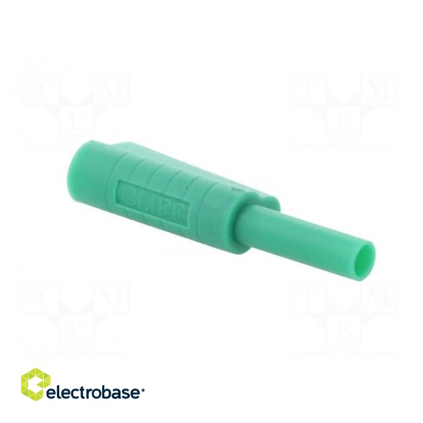 Plug | 2mm banana | 10A | 30VAC | 60VDC | green | Connection: soldering image 6