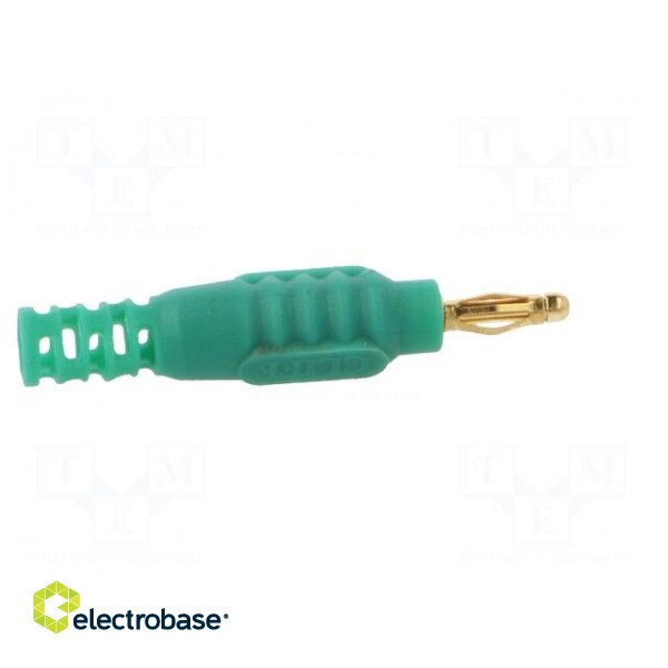 Plug | 2mm banana | 10A | 30VAC | 60VDC | green | Connection: soldering image 7