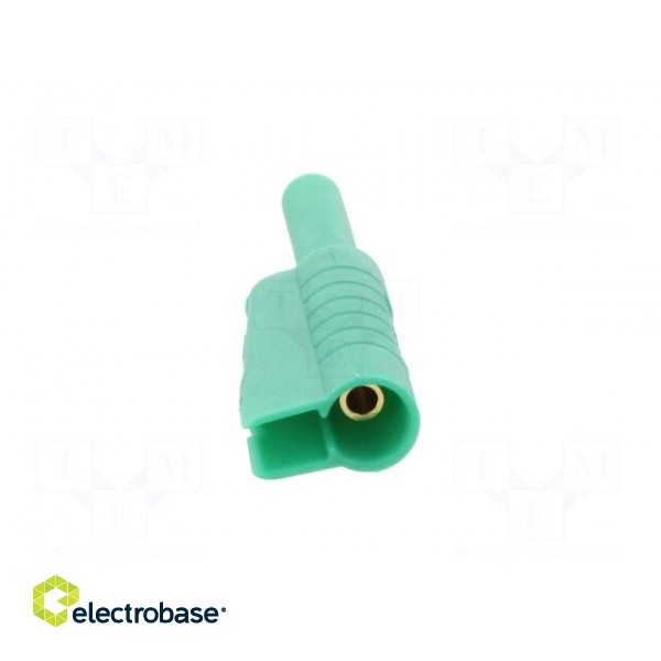 Plug | 2mm banana | 10A | 30VAC | 60VDC | green | Connection: soldering фото 5