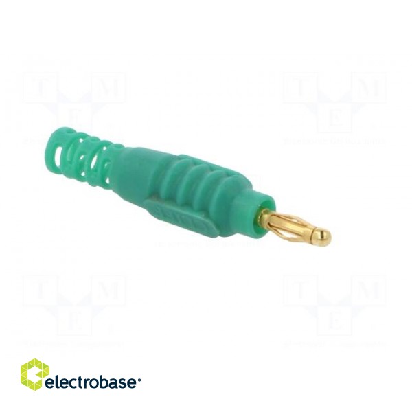 Plug | 2mm banana | 10A | 30VAC | 60VDC | green | Connection: soldered image 8
