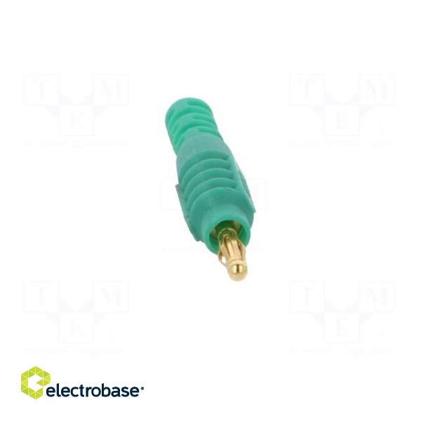 Plug | 2mm banana | 10A | 30VAC | 60VDC | green | Connection: soldering paveikslėlis 9